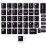 N5 Nyckelklistermärken - franska - large kit - svart bakgrund - 14:12 mm